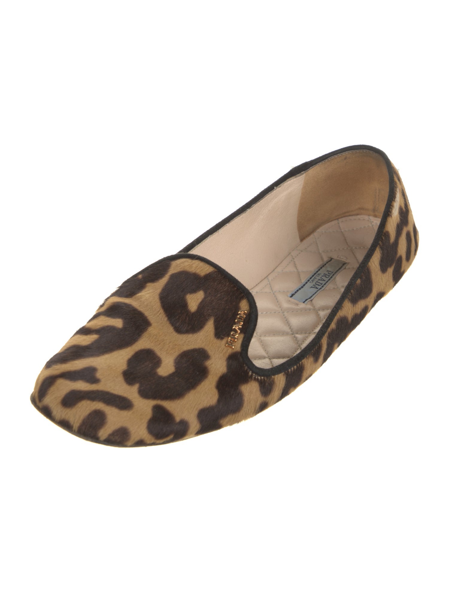 Prada Ponyhair Animal Print Loafers