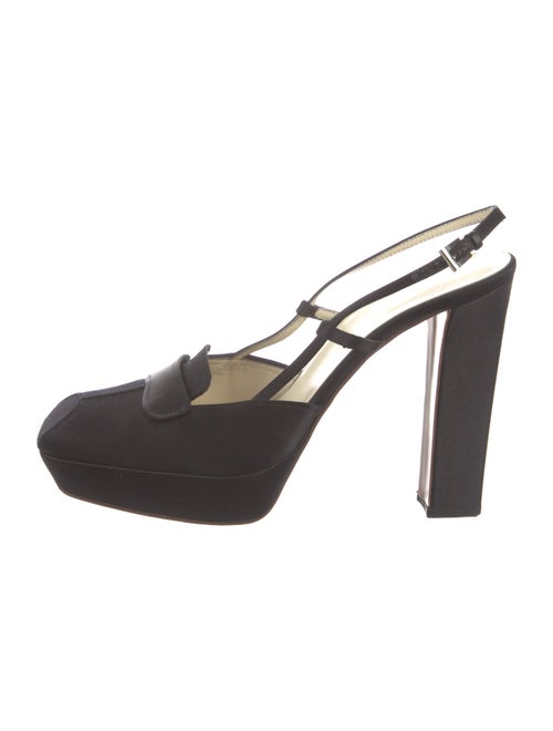 Prada Satin Slingback Pumps