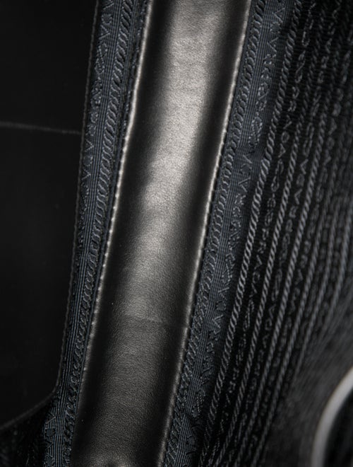 Prada Enameled Metal Triangle Saffiano Travel