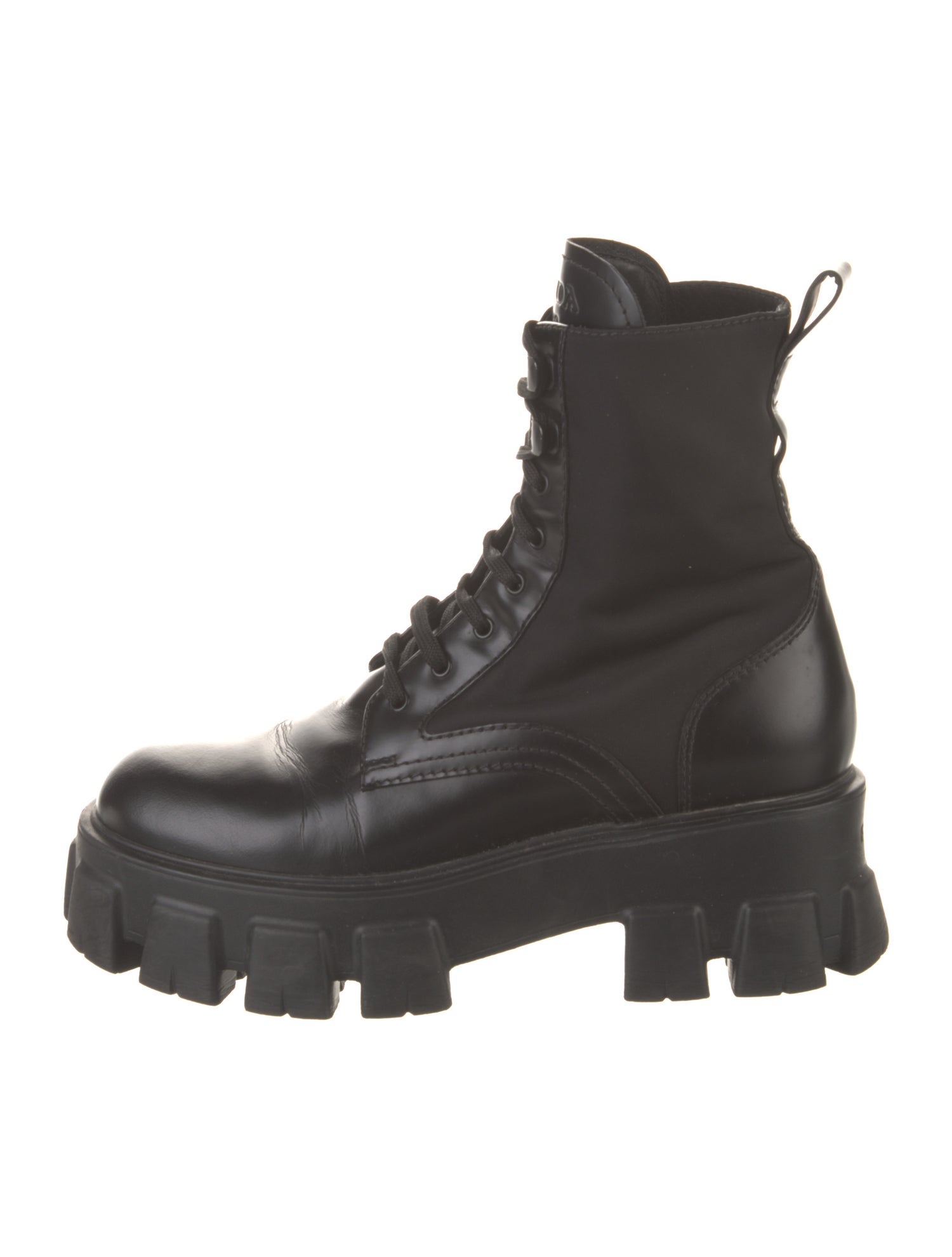 Prada Leather Combat Boots
