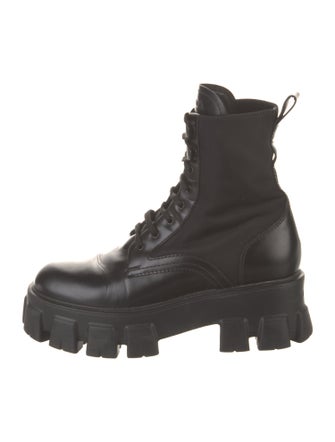 Prada Leather Combat Boots
