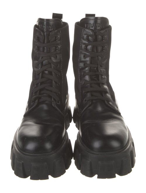 Prada Leather Combat Boots