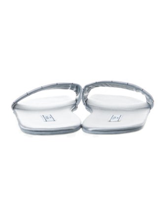 Prada Satin Striped Slides