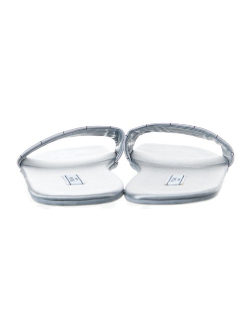 Prada Satin Striped Slides