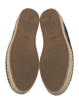 Prada Canvas Whipstitch Trim Espadrilles
