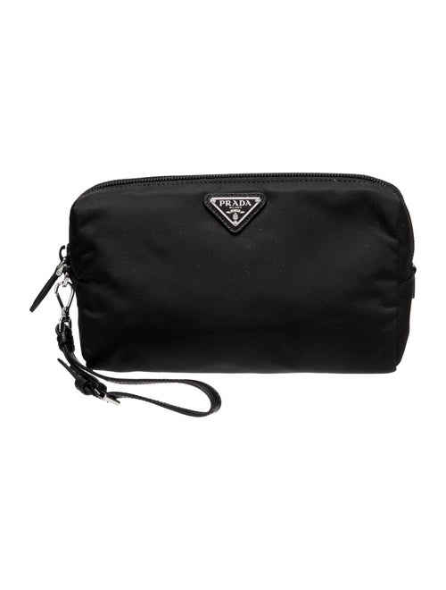 Prada Enameled Metal Triangle Clutch