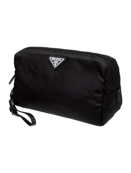 Prada Enameled Metal Triangle Clutch