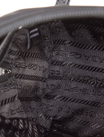 Prada Enameled Metal Triangle Clutch