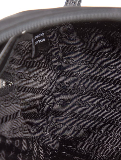 Prada Enameled Metal Triangle Clutch