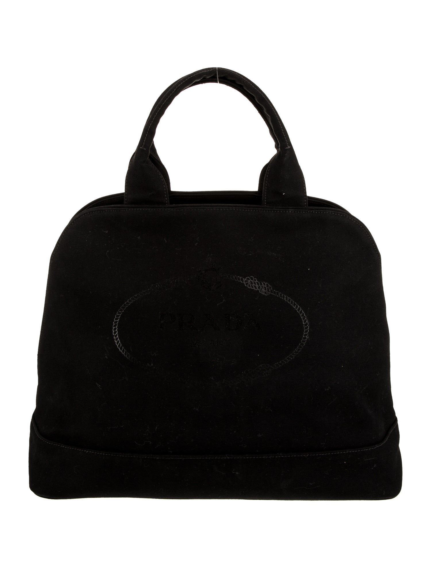 Prada Enameled Metal Triangle Tote