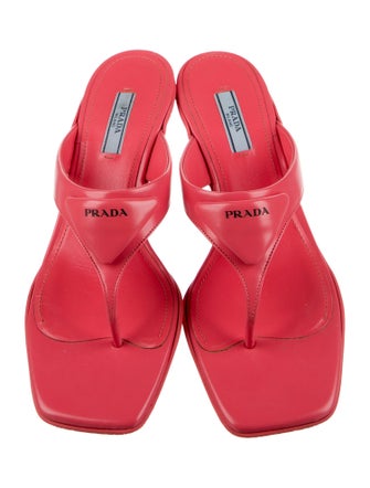 Prada Leather Flip Flops
