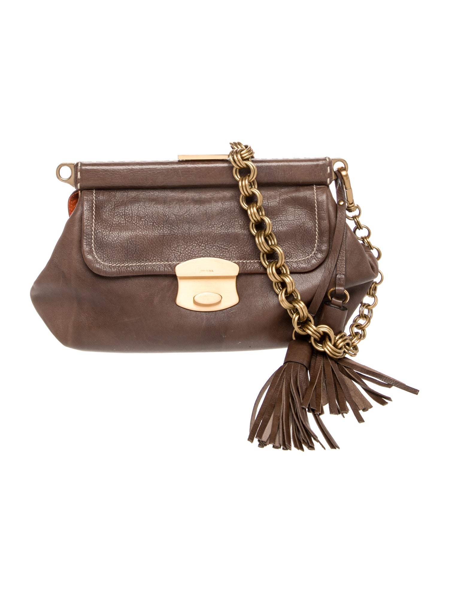 Prada Leather Shoulder Bag Vintage