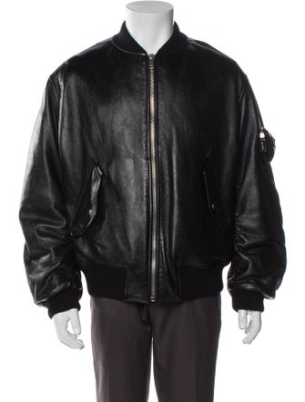 Prada 2021 Enameled Metal Triangle Bomber Jacket