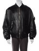 Prada 2021 Enameled Metal Triangle Bomber Jacket