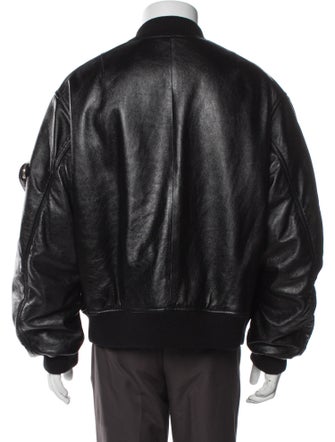 Prada 2021 Enameled Metal Triangle Bomber Jacket