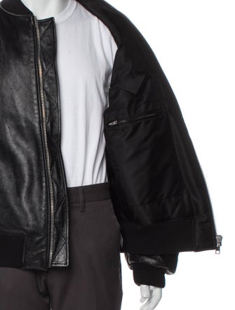 Prada 2021 Enameled Metal Triangle Bomber Jacket