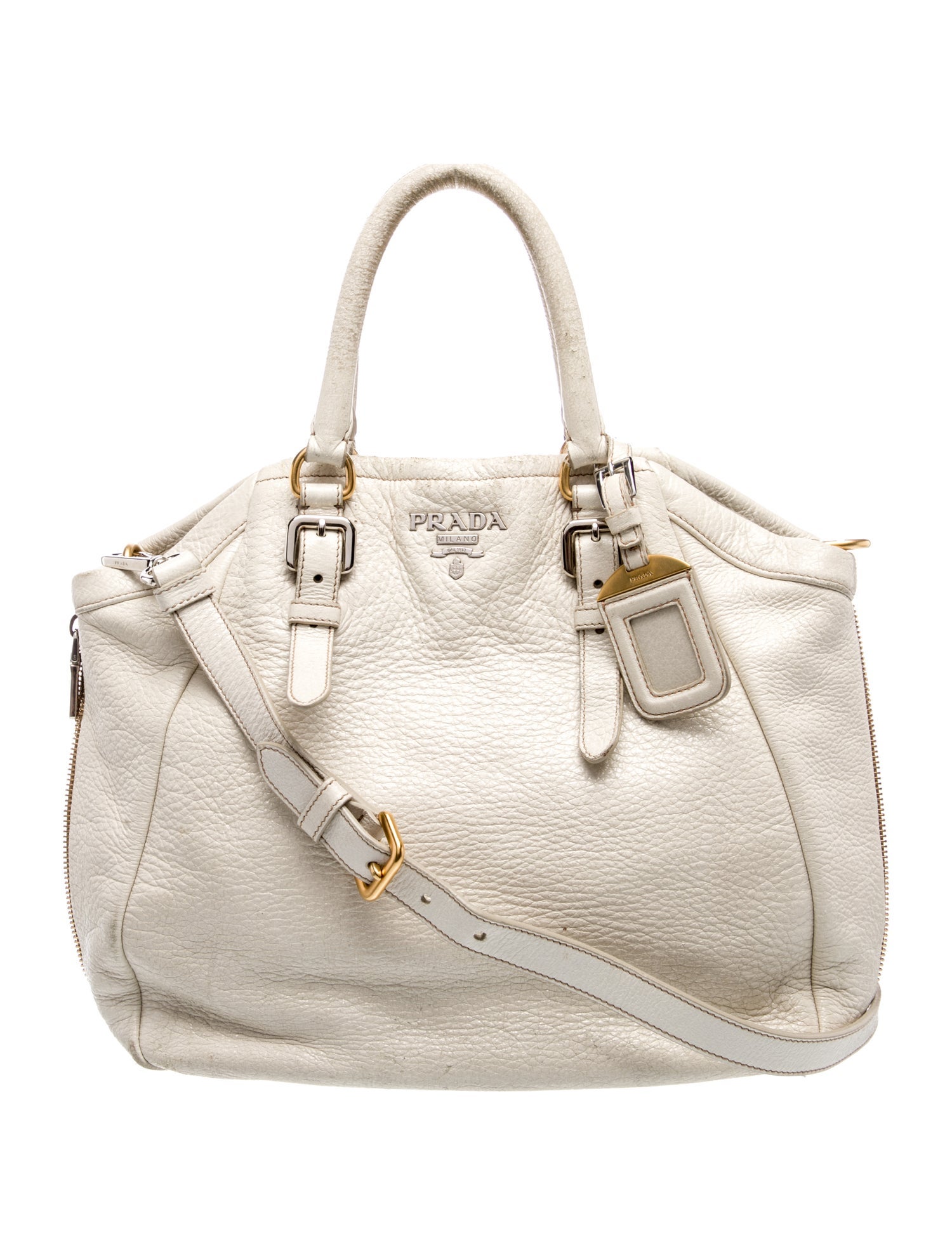Prada Vitello Daino Leather Top Handle Bag