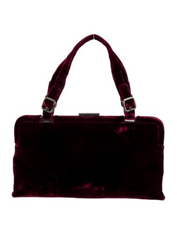 Prada Handle Bags Velvet Top Bag Vintage