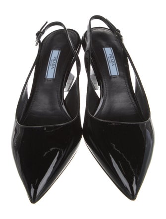 Prada Patent Leather Slingback Pumps