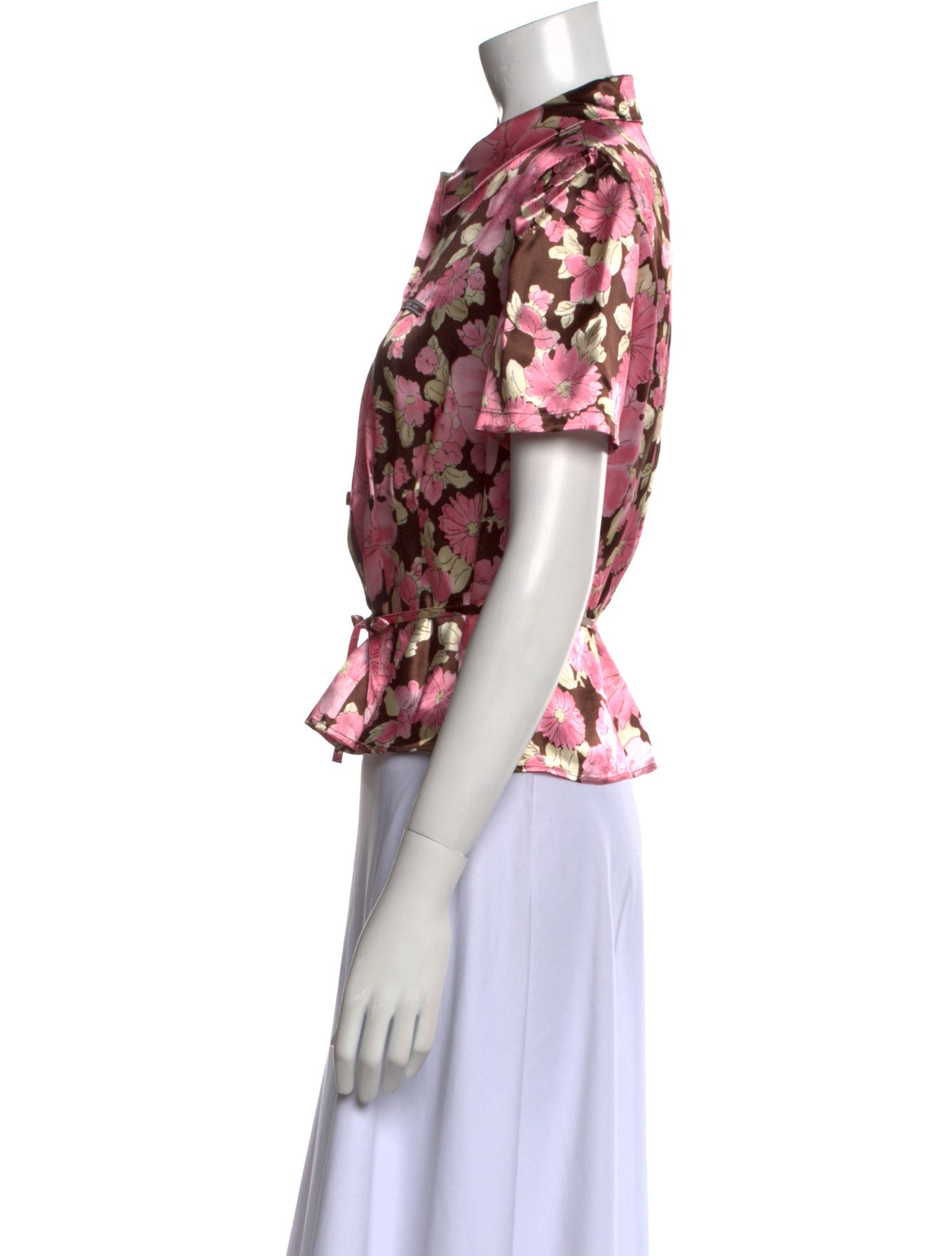 Prada 2025 Floral Print Button-Up Top w/ Tags