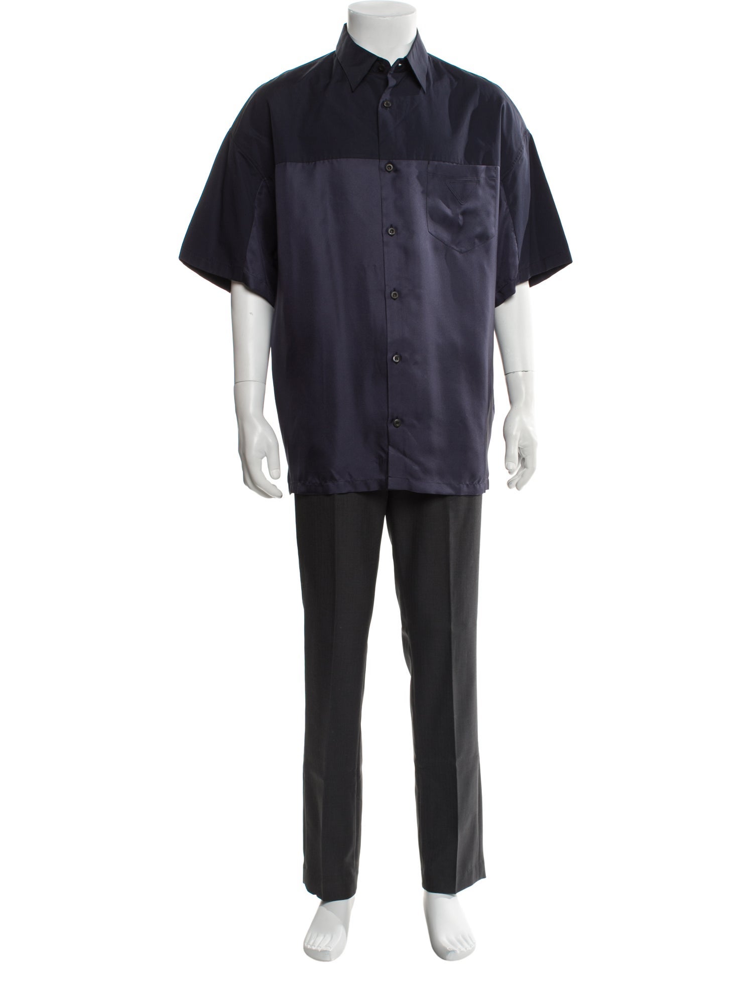 Prada 2022 Colorblock Pattern Shirt