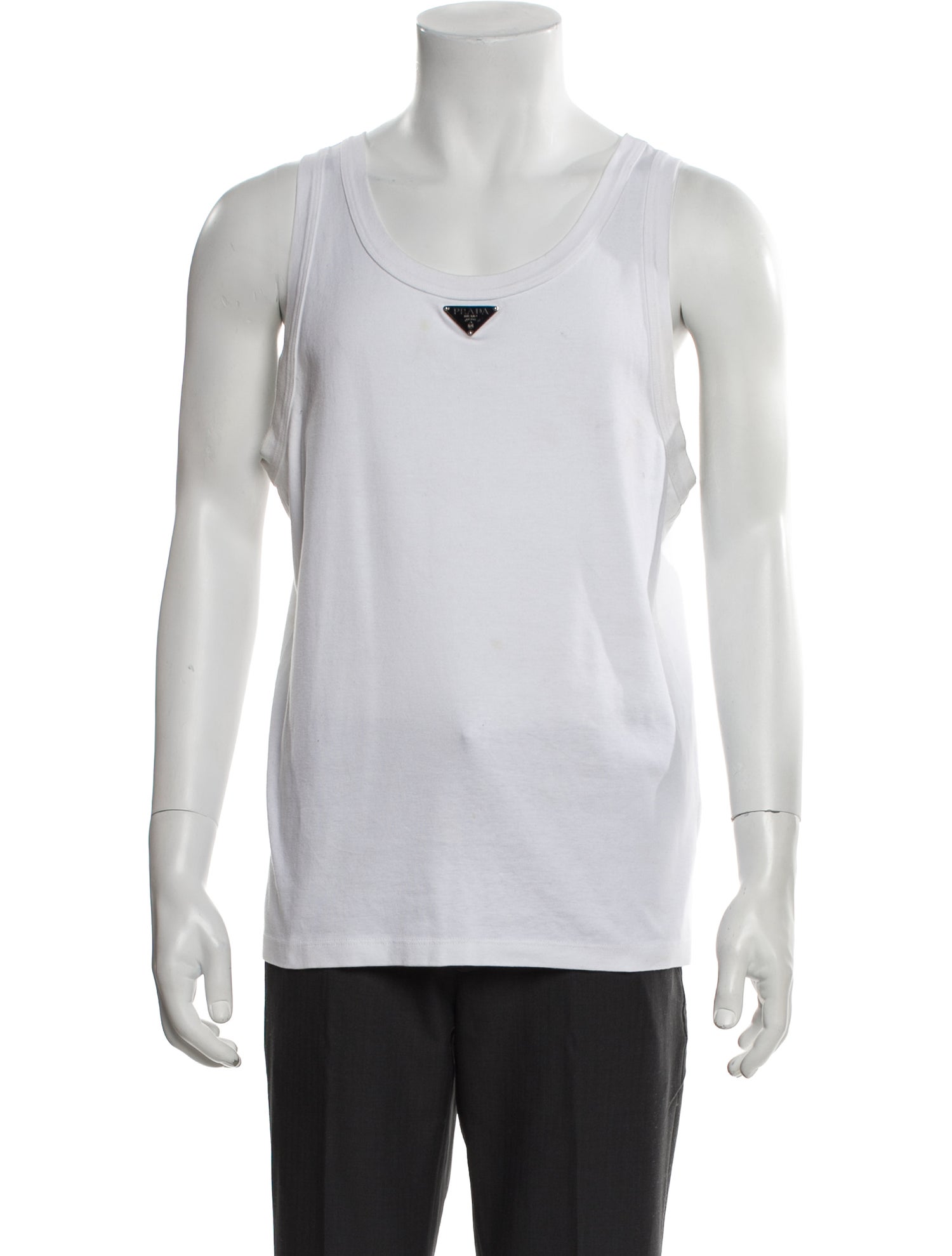 Prada 2022 Enameled Metal Triangle Tank