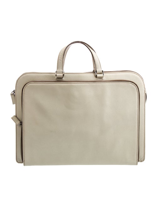 Prada Enameled Metal Triangle Briefcase