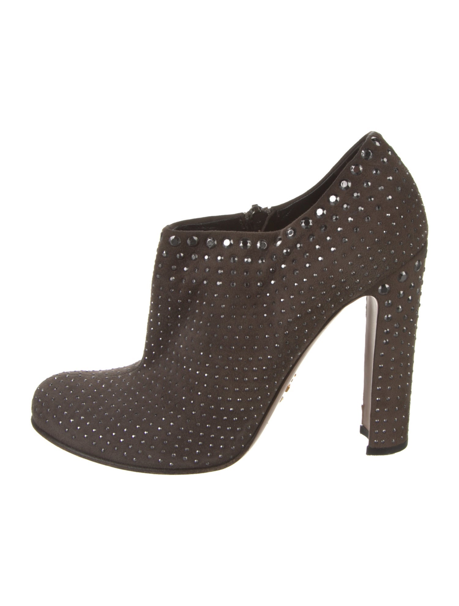 Prada Suede Studded Accents Pumps