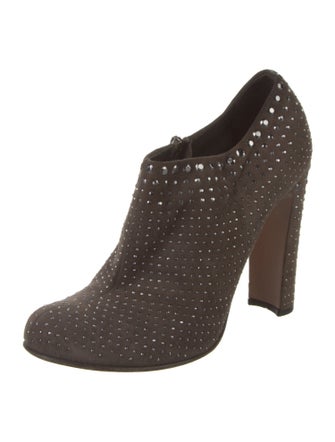 Prada Suede Studded Accents Pumps