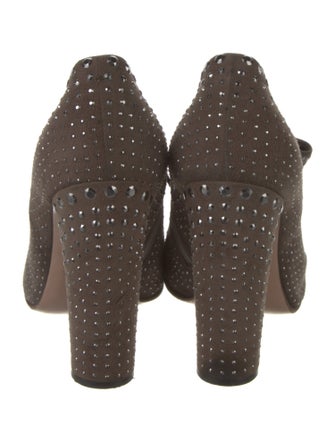 Prada Suede Studded Accents Pumps