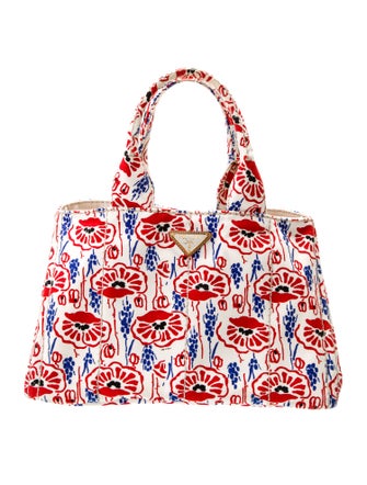 Prada Enameled Metal Triangle Tote