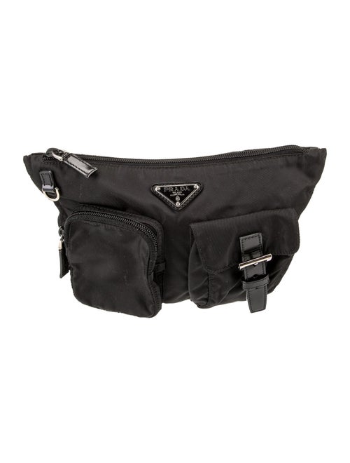 Prada Enameled Metal Triangle Belt Bag