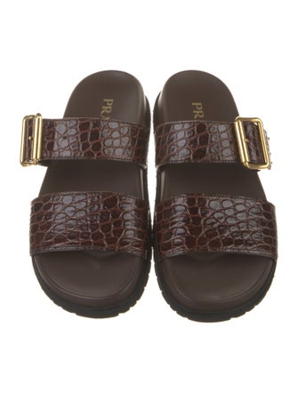 Prada Leather Slides