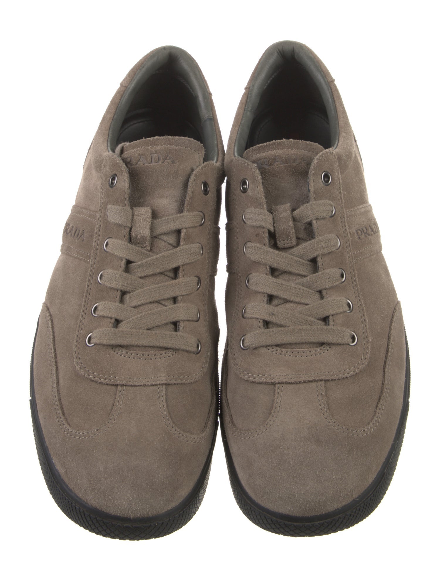 Prada Suede Colorblock Pattern Sneakers