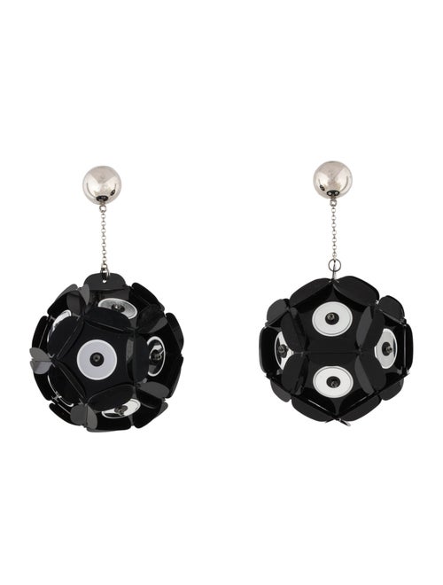 Prada Sequin & Bead Clip-On Drop Earrings