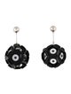 Prada Sequin & Bead Clip-On Drop Earrings