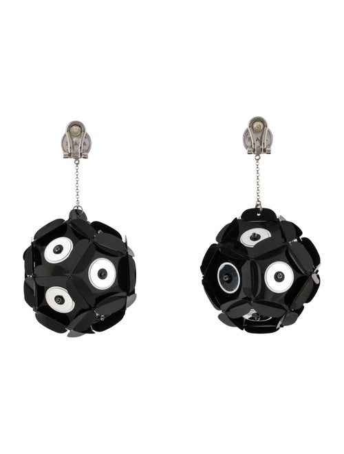 Prada Sequin & Bead Clip-On Drop Earrings