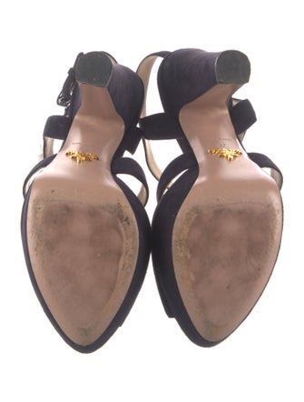 Prada Suede T-Strap Pumps