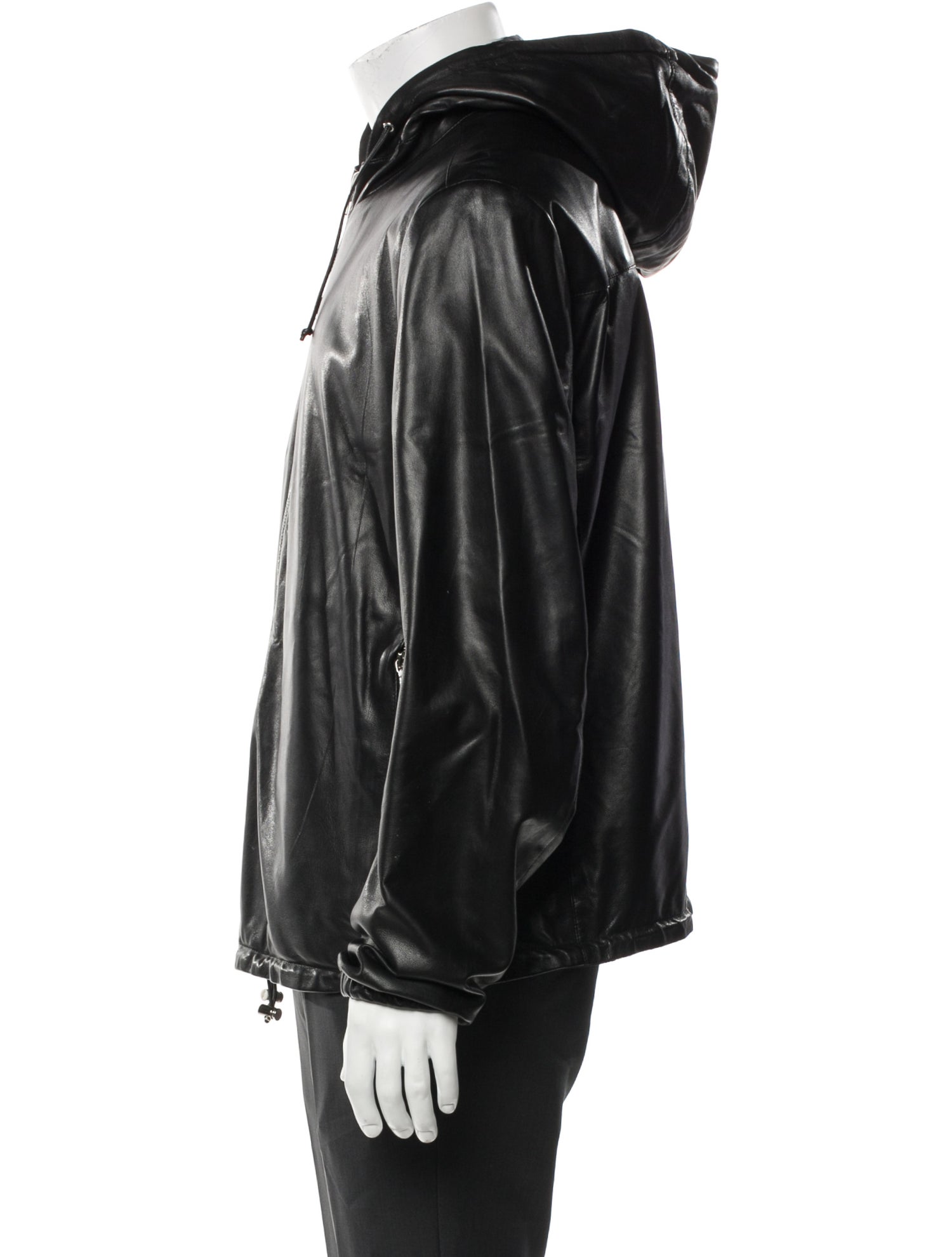 Prada 2013 Enameled Metal Triangle Moto Jacket