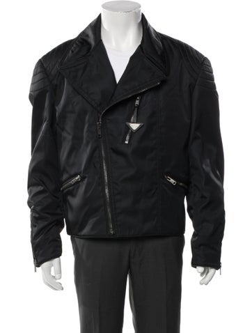 Prada Outerwear 2022 Re-Nylon Moto Jacket Us40, It50 | L