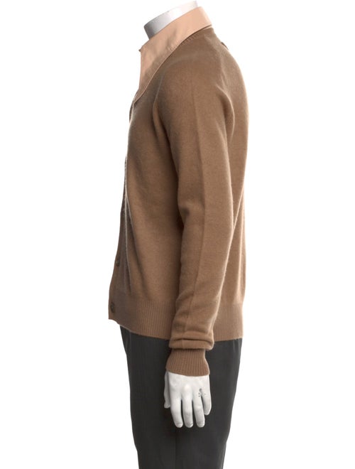 Prada 2023 Enameled Metal Triangle Cardigan