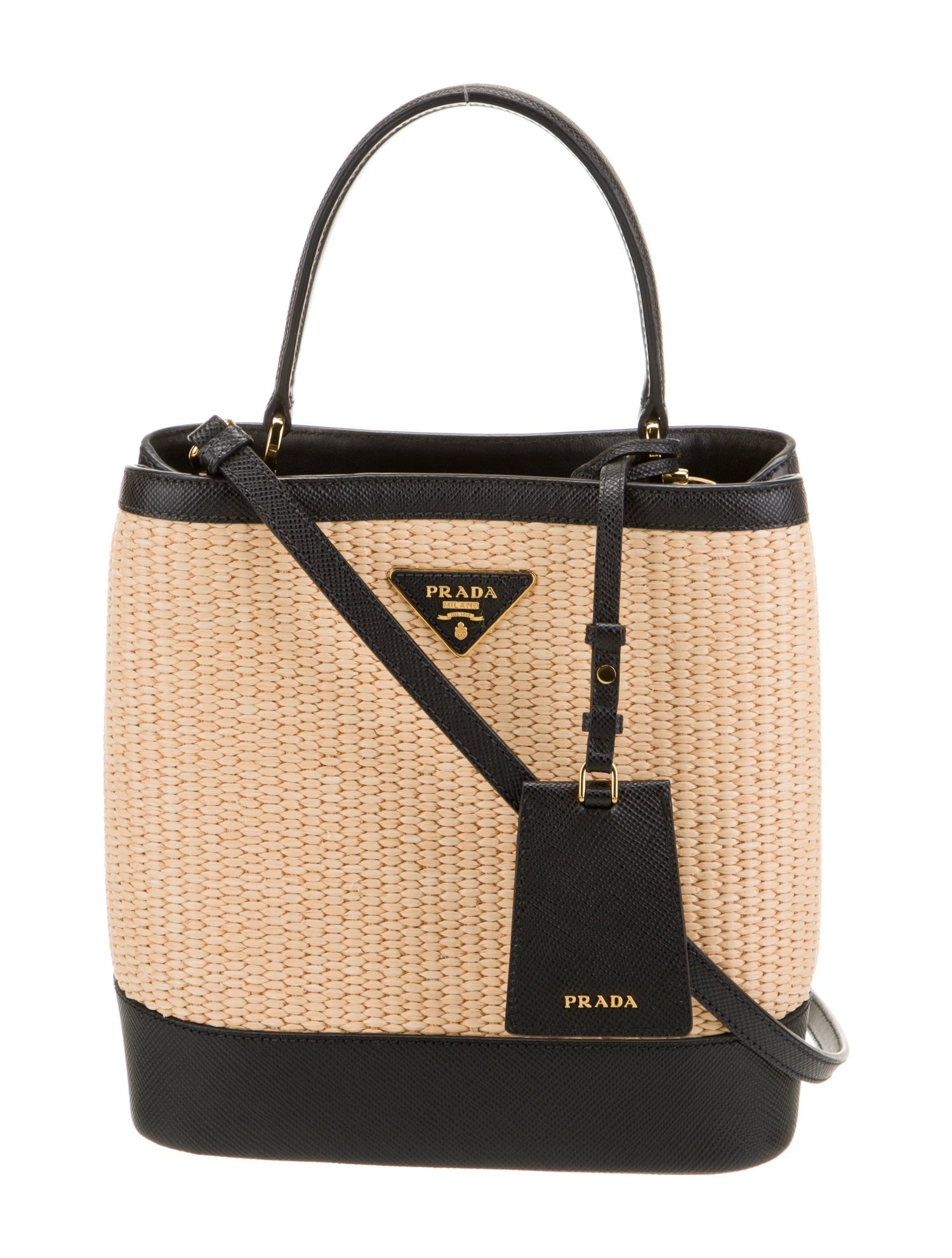Prada Saffiano Leather Paglia Medium
