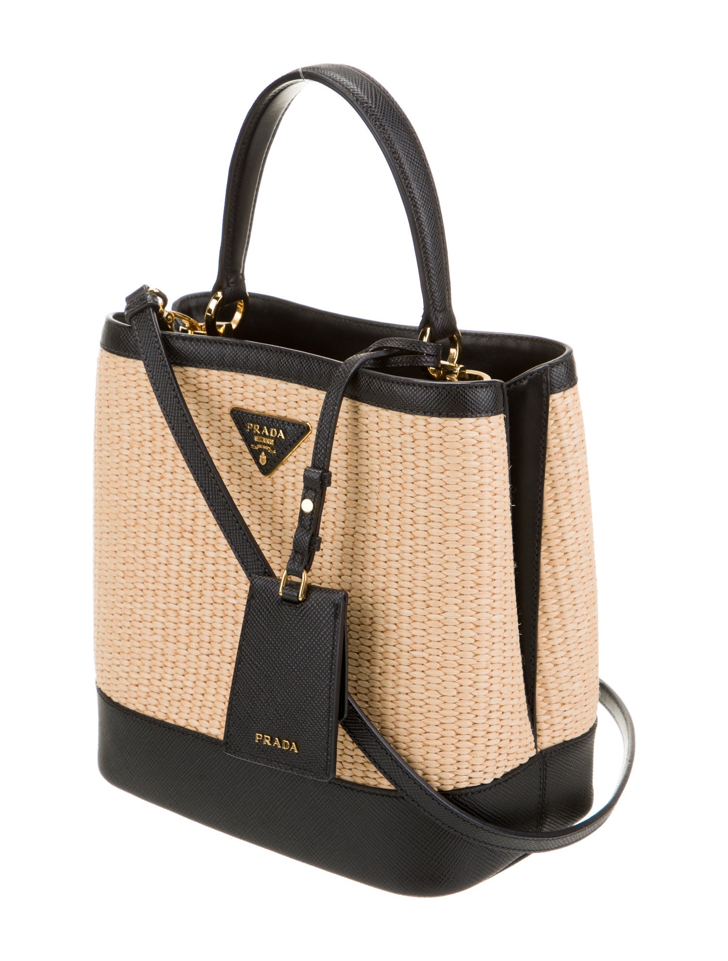 Prada Saffiano Leather Paglia Medium