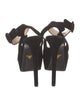 Prada Suede Leather Trim Embellishment Sandals