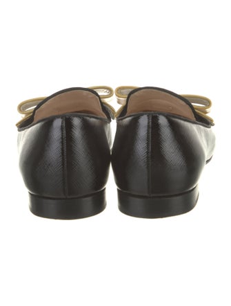Prada Leather Colorblock Pattern Loafers