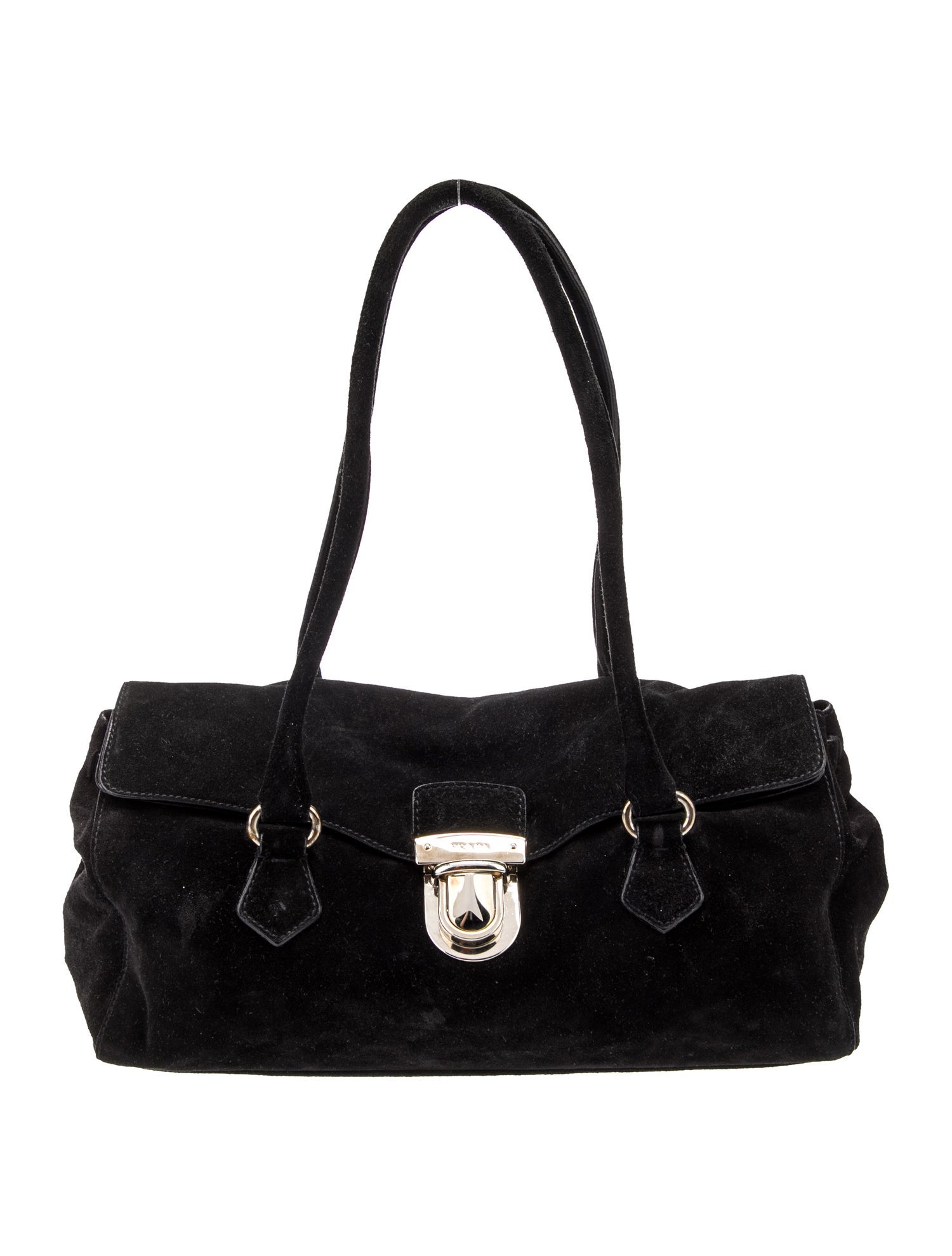 Prada Enameled Metal Triangle Easy