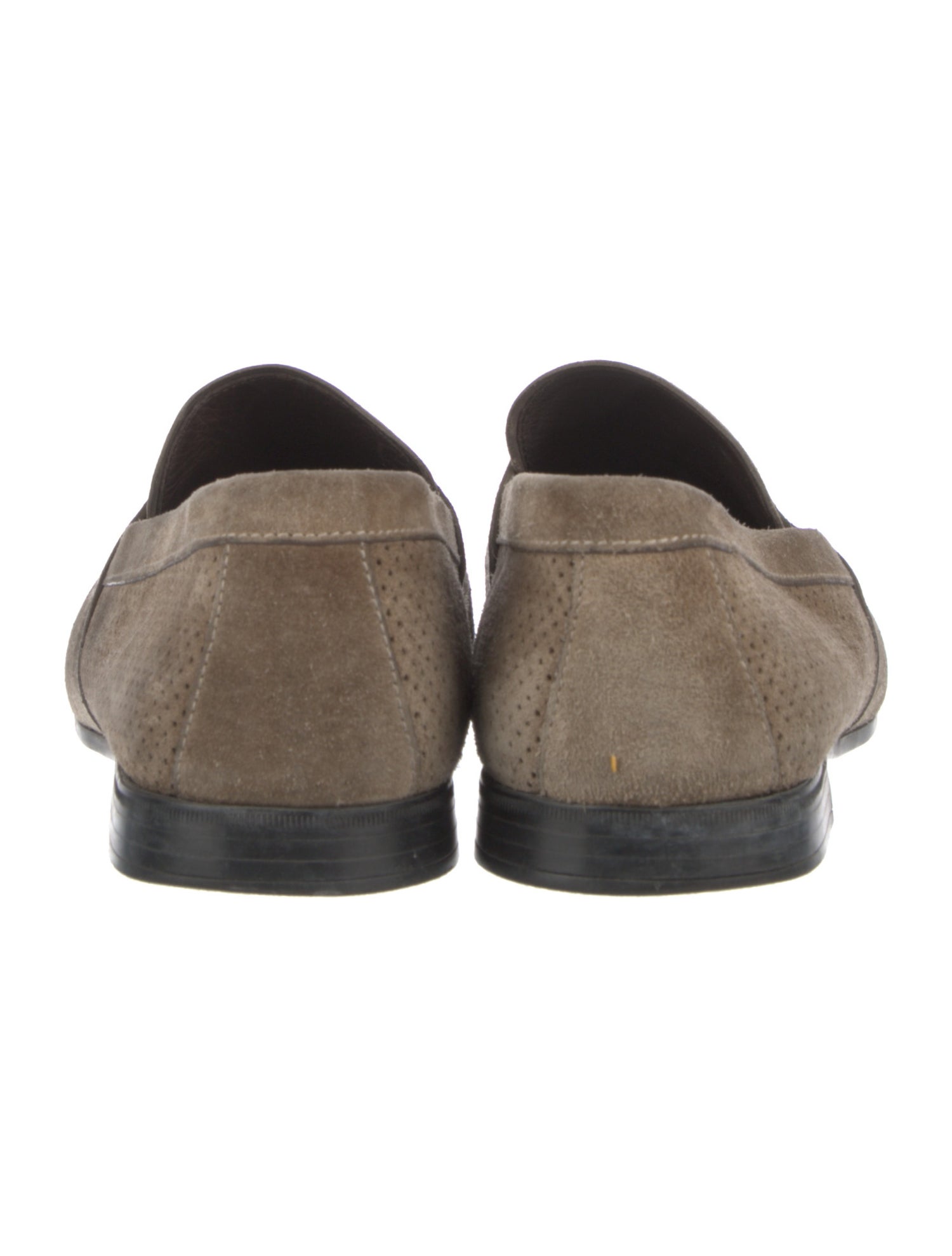 Prada Suede Lasercut Accents Dress Loafers