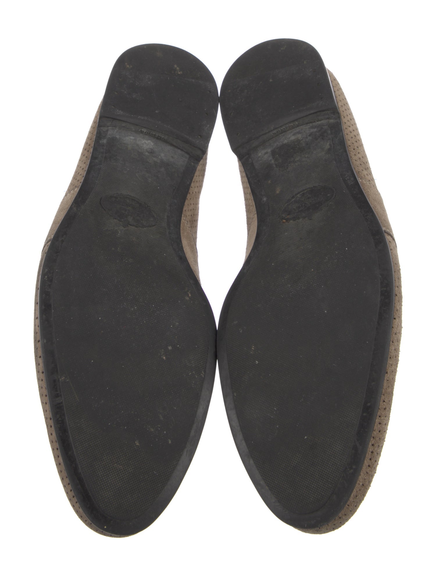 Prada Suede Lasercut Accents Dress Loafers