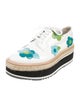 Prada Leather Floral Print Oxfords