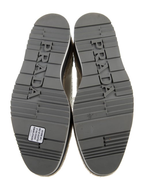 Prada Leather Floral Print Oxfords